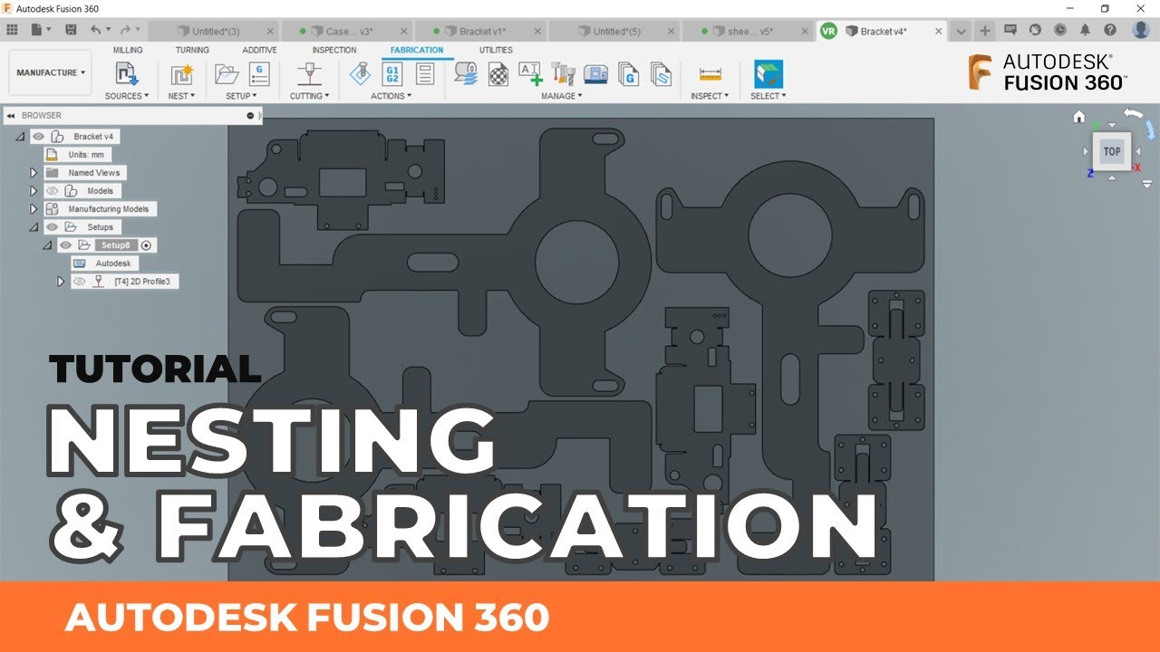Fusion 360 - Tutorial - Nesting & Fabrication