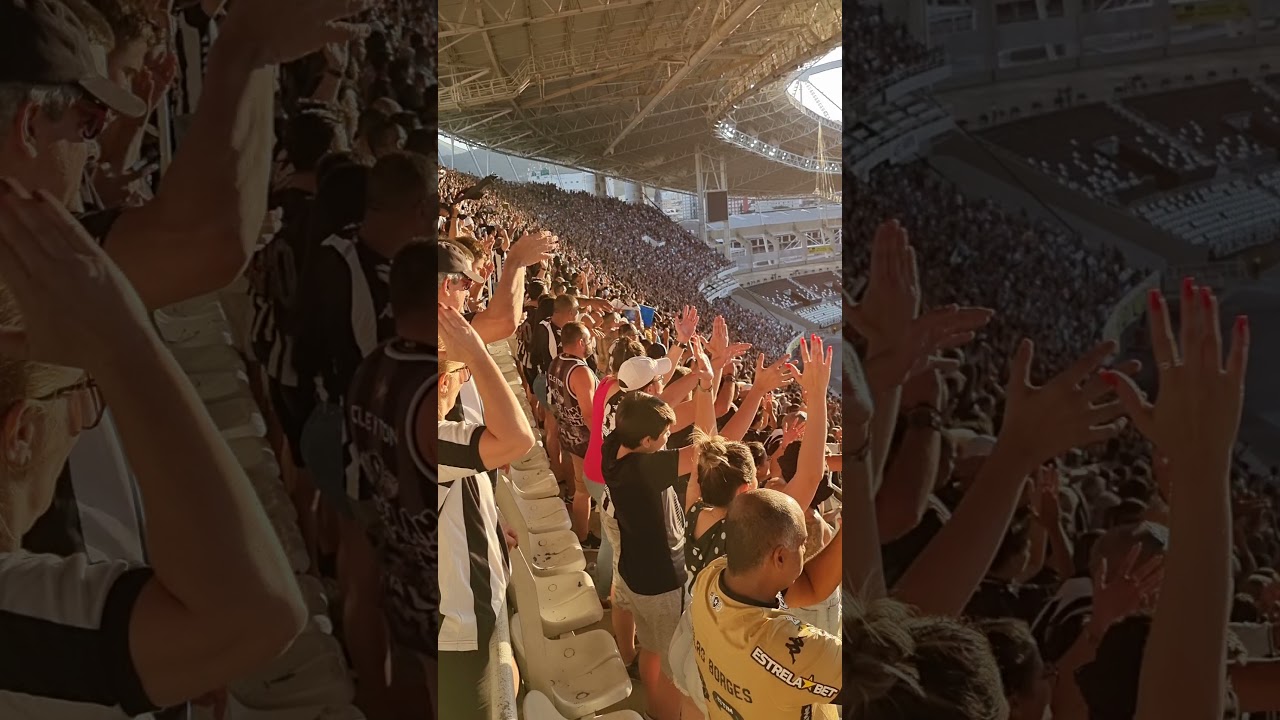 Torcida do Botafogo no est&aacute;dio Nilton Santos (Engenh&atilde;o).