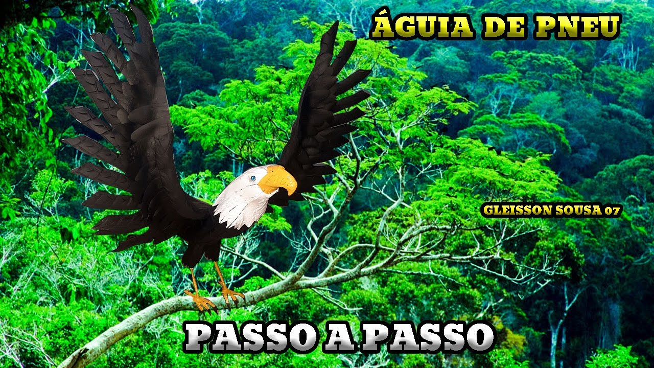 Águia de pneu (artesanato é vida)