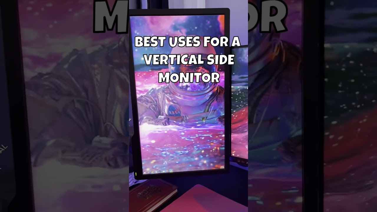 BEST USE FOR VERTICAL SIDE MONITOR! #tech #techshorts #pctips #shorts