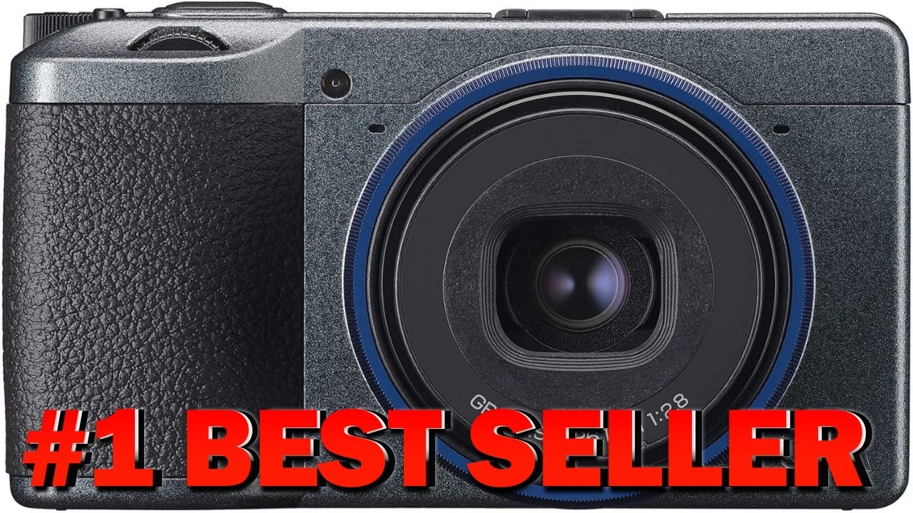 Ricoh GR IIIx Urban Edition Metallic Gray Body with Navy Blue Ring - B0DNSTNS82