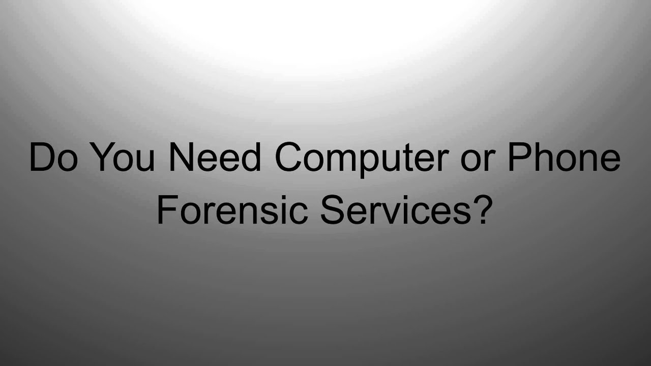 Computer or Phone Forensic Services?