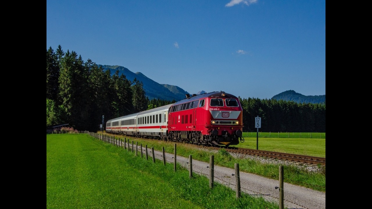 DB BR218 sugli InterCity dell'Algovia ... ed altri treni