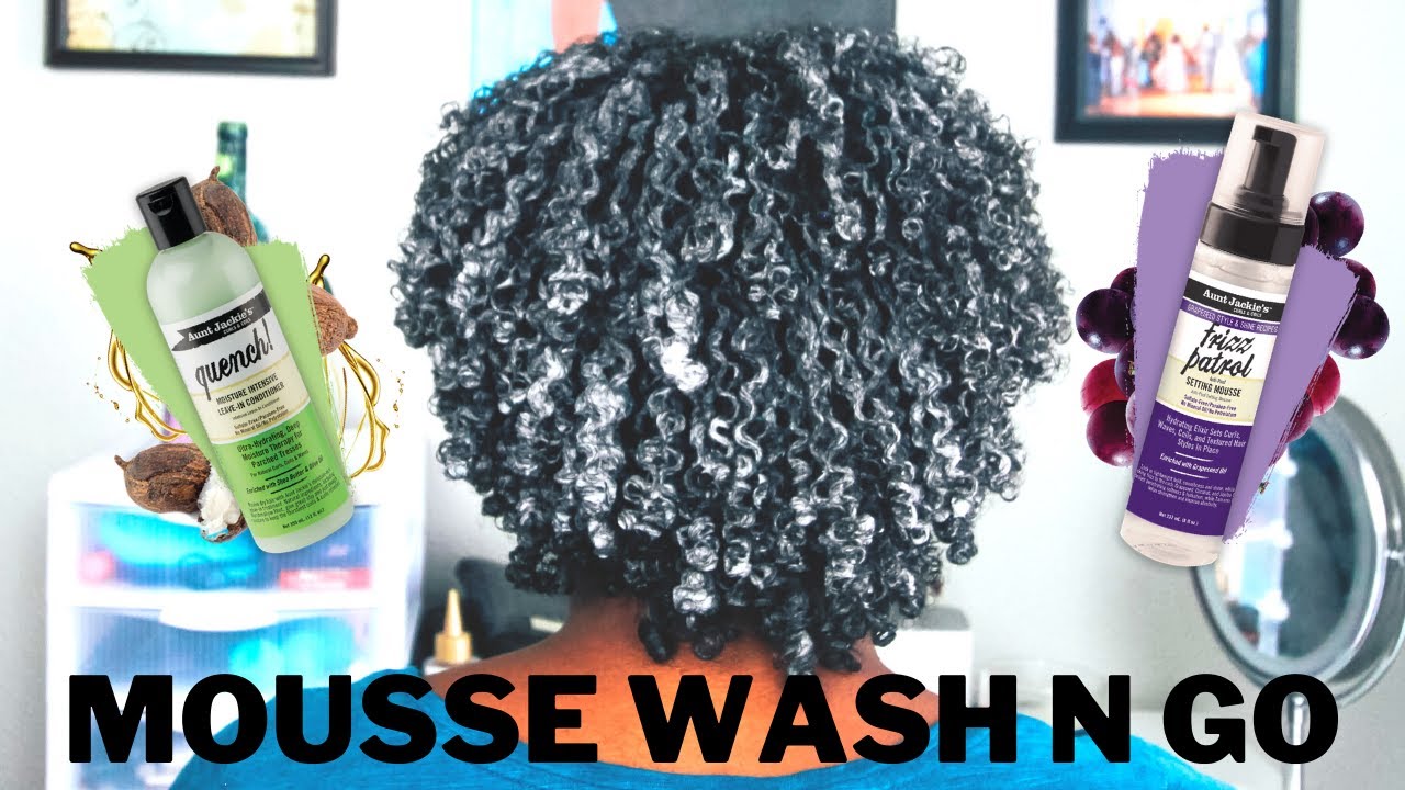 AUNT JACKIE’S GRAPESEED OIL FRIZZ PATROL ANTI POOF SETTING MOUSSE | WASH N GO | JUSTENA ALES