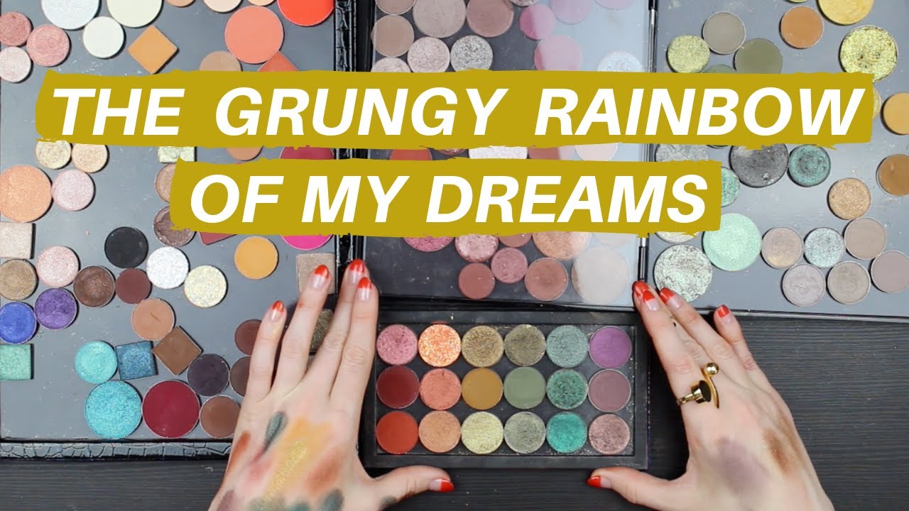 BUILDING A GRUNGY RAINBOW PALETTE | IN CAHOOTS WITH Makeup.Just.For.Fun! | Hannah Louise Poston