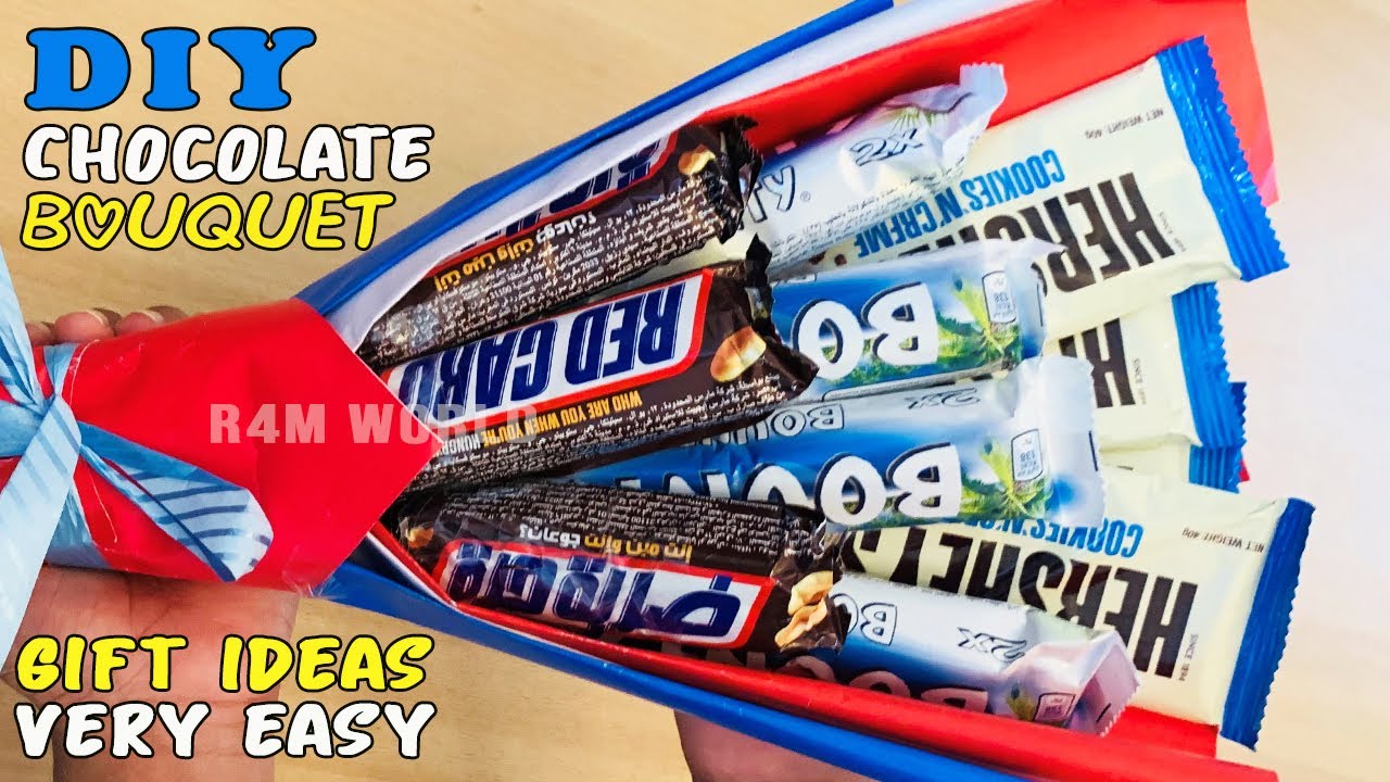 DIY CHOCOLATE BOUQUET | How to make Chocolate bouquet | chocolate bouquet box | R4M WORLD