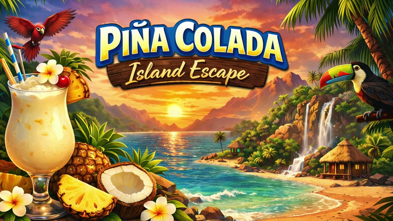 🍍 PIÑA COLADA – ISLAND ESCAPE | ISLANDER COCKTAILS SERIES #CaribbeanDream #BeachFreedom