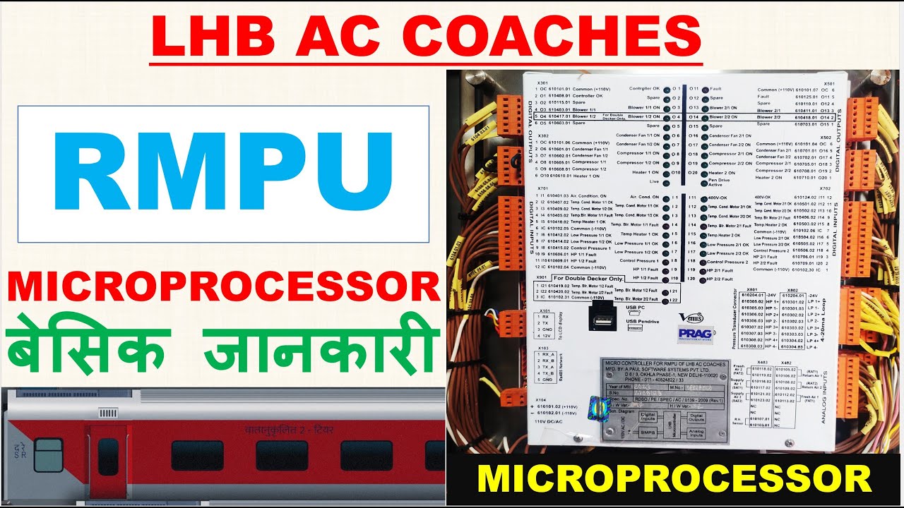 LHB AC Coaches मे लगे Microprocessor (Controller)के बारे मे Basic जानकारी Basic about Microprocessor