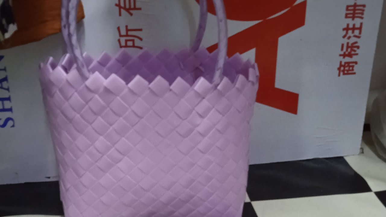 Easy basket weaving bag ✨ Handmade,DIY, Tutorial ( part-1) ခြင်းအချွန် ယကနည်း