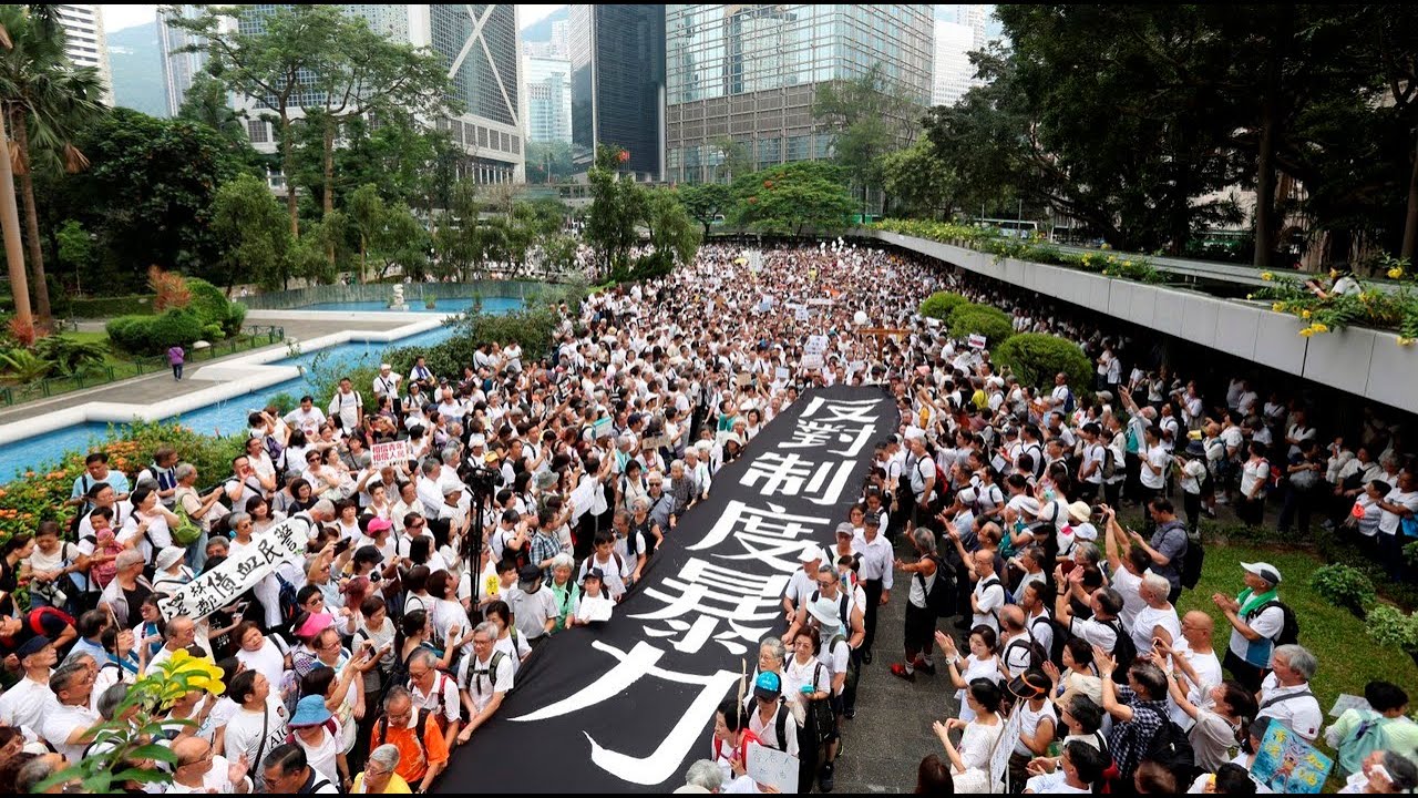 Seniors protest against extradition bill in Hong Kong