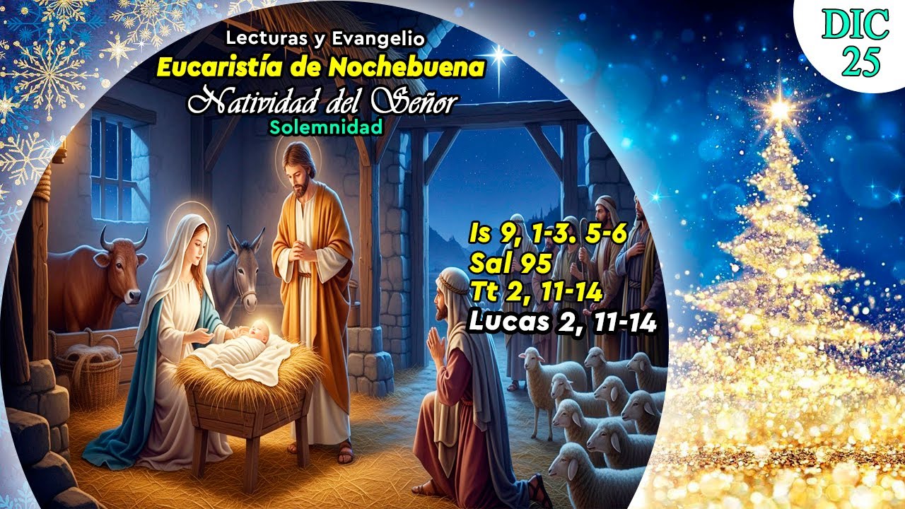 LECTURAS MISA DE NOCHEBUENA NATIVIDAD DEL SE&Ntilde;OR | 24 DE DICIEMBRE DE 2025 EN LA NOCHE | LUCAS 2,1-14
