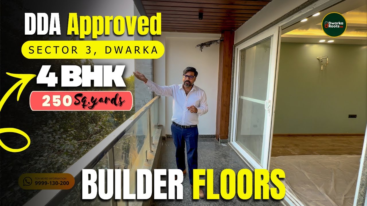 DDA Approved Floor in Dwarka ➲ Karuna Kunj Sector 3, Dwarka ~ Dwarka Flats For Sale 4 BHK