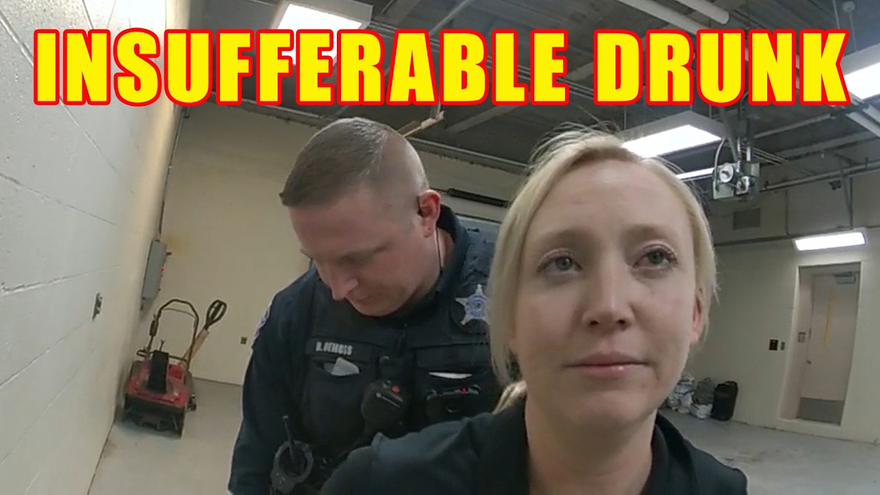 Insufferable Drunk Woman Crashes Car on Bodycam