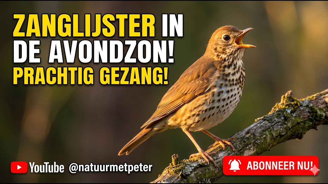 Geluid van een zanglijster - Song of a Song Thrush - Natuur met Peter