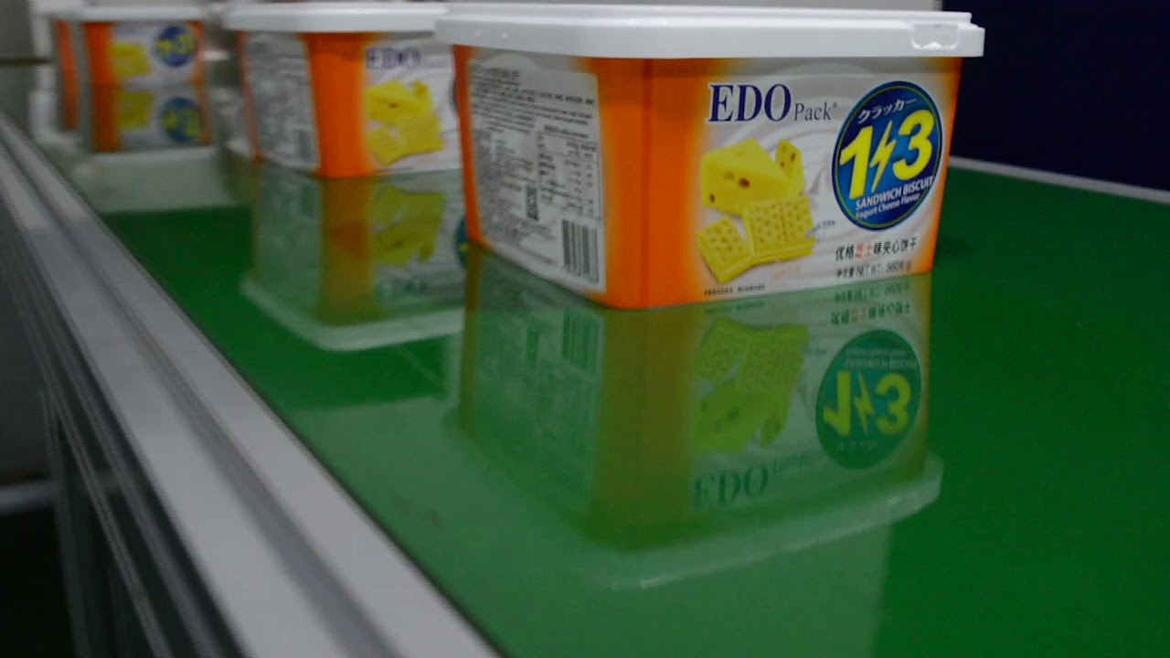 3.0L IML plastic biscuit container with tamper evident proof tab