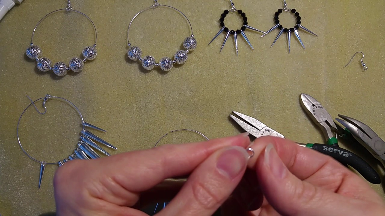 DIY hoop earrings from memory wire