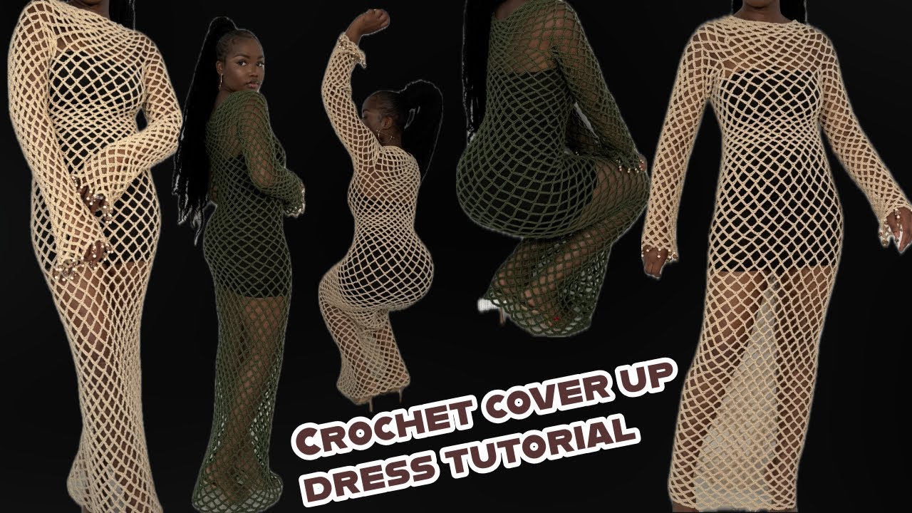 NEW: HOW TO CROCHET A COVERUP-DRESS /perfect beachwear/must watch