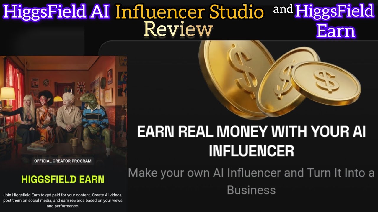 Обзор HiggsField AI Influencer Studio и HiggsField Earn | Просто создавайте контент с помощью ИИ ...