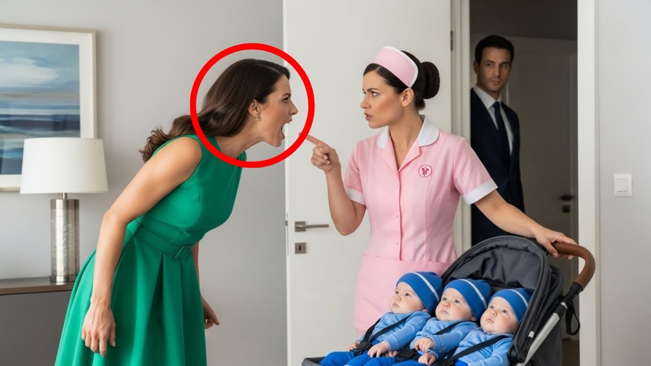 DER VERWITWETE MILLIONÄR VERSTECKT SICH, UM ZU SEHEN, WIE SEINE VERLOBTE DIE DRILLINGE BEHANDELT