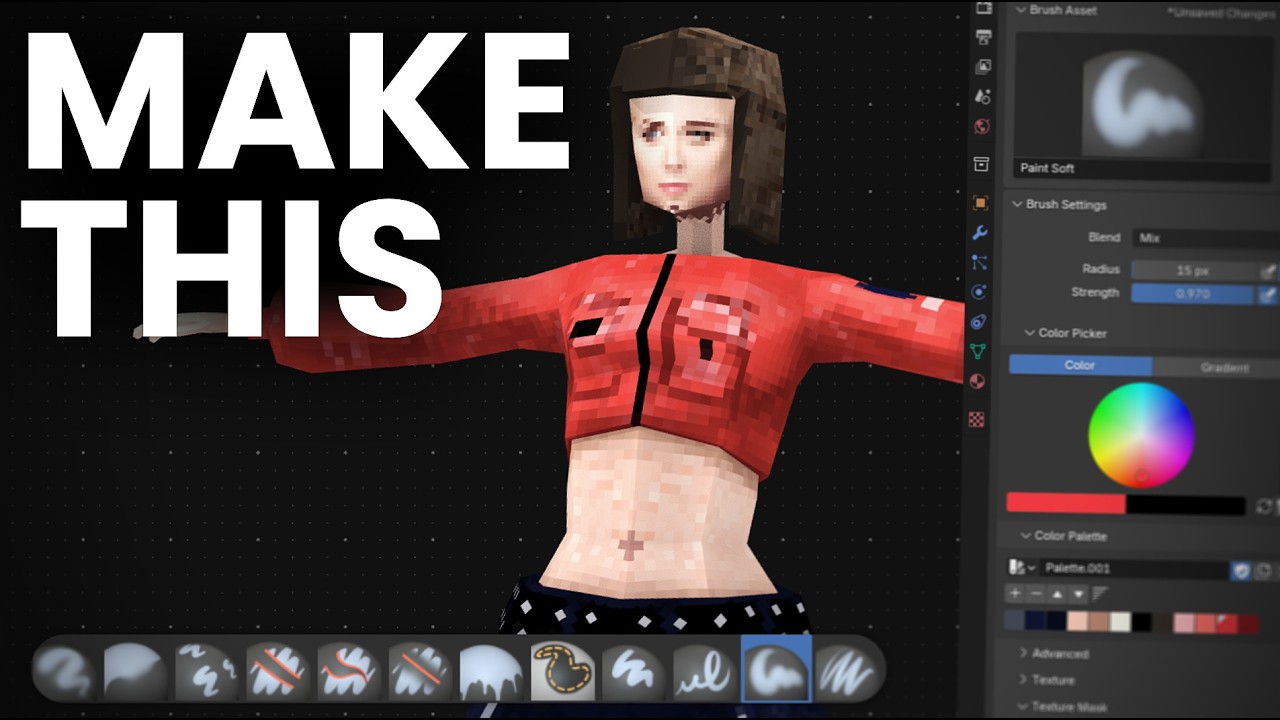 Full Guide to Texturing PS1 Characters in Blender!
