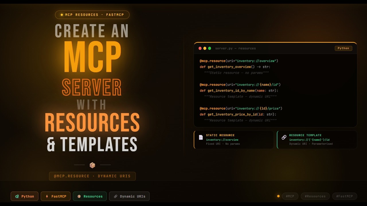 MCP # 0015 # Создание сервера MCP с ресурсами и шаблонами ресурсов