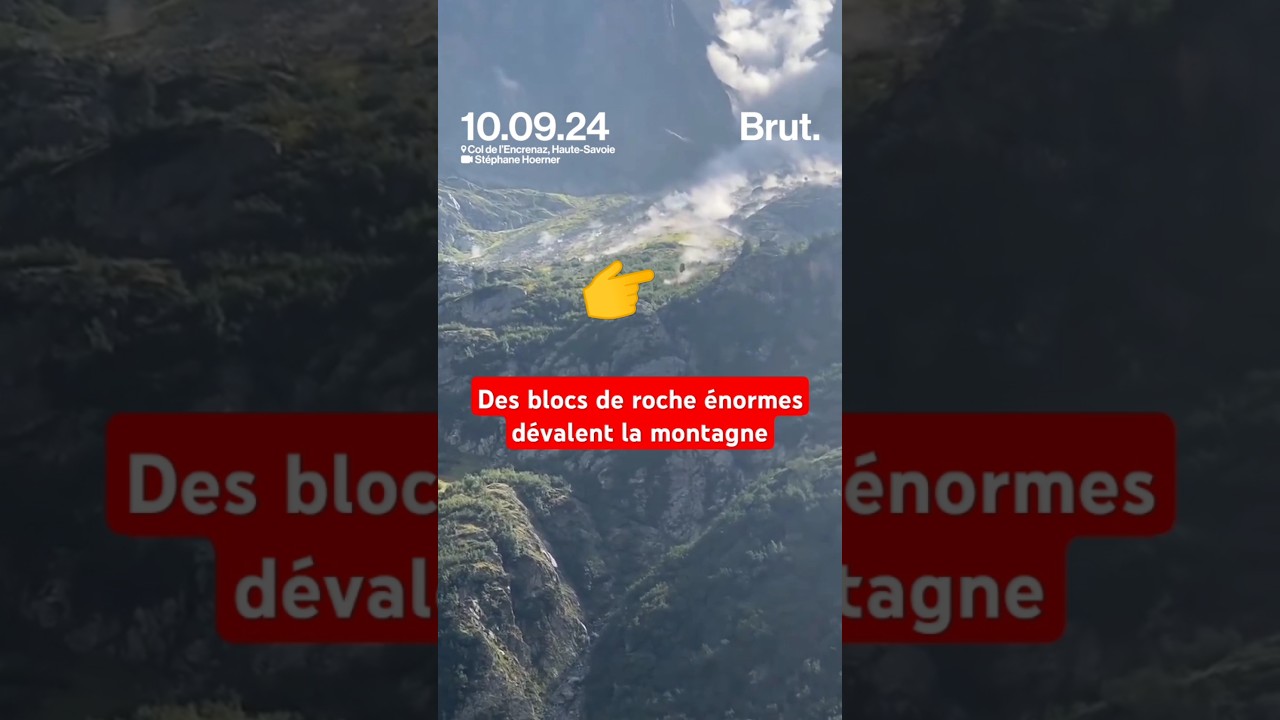 Les images impressionnantes d'un &eacute;boulement au col de l'Encrenaz en Haute-Savoie 😱