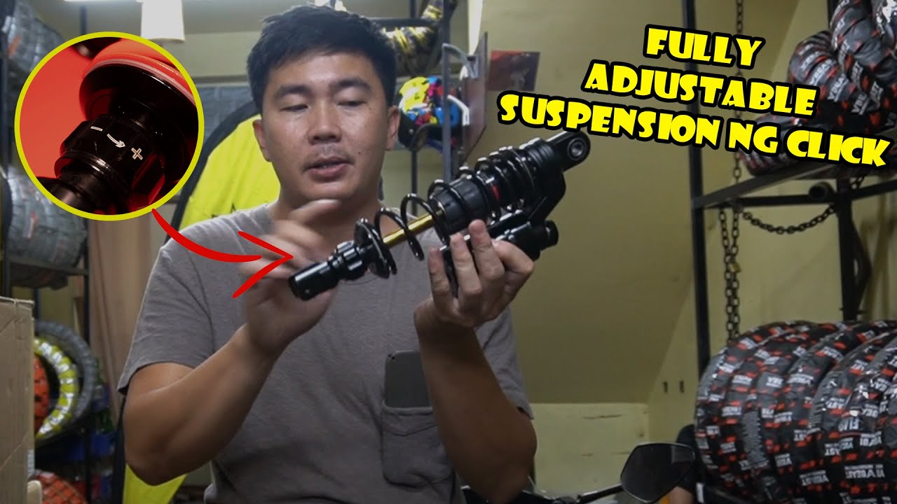 Fully adjustable suspension for honda click