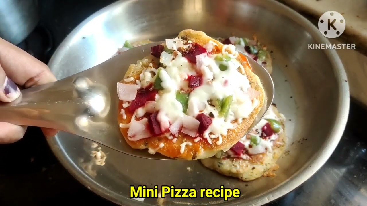 फक्त 10मिनटात मूलांसाठी हेल्दी तवा पिज्जा रेसिपीMini Pizza recipe for kids Veg pizza |Healthy pizza 