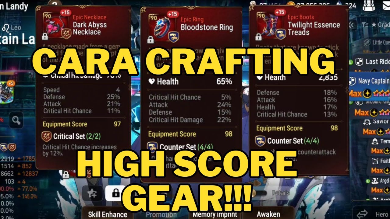 [Epic Seven INDO]  CARA CRAFTING HIGH SCORE GEAR!!!