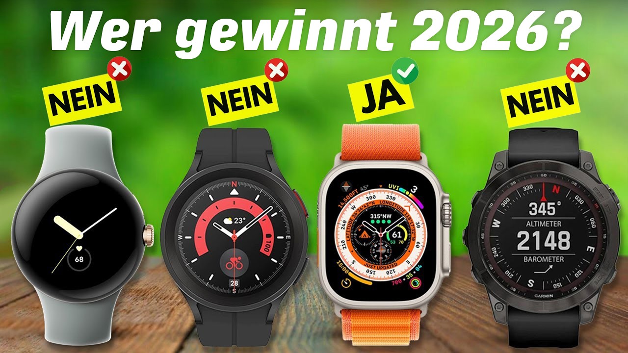 SMARTWATCH kaufen 2026: Top 5 Beste Smartwatches im Vergleich! 🔥 [Testsieger aus 5 Preisklassen]