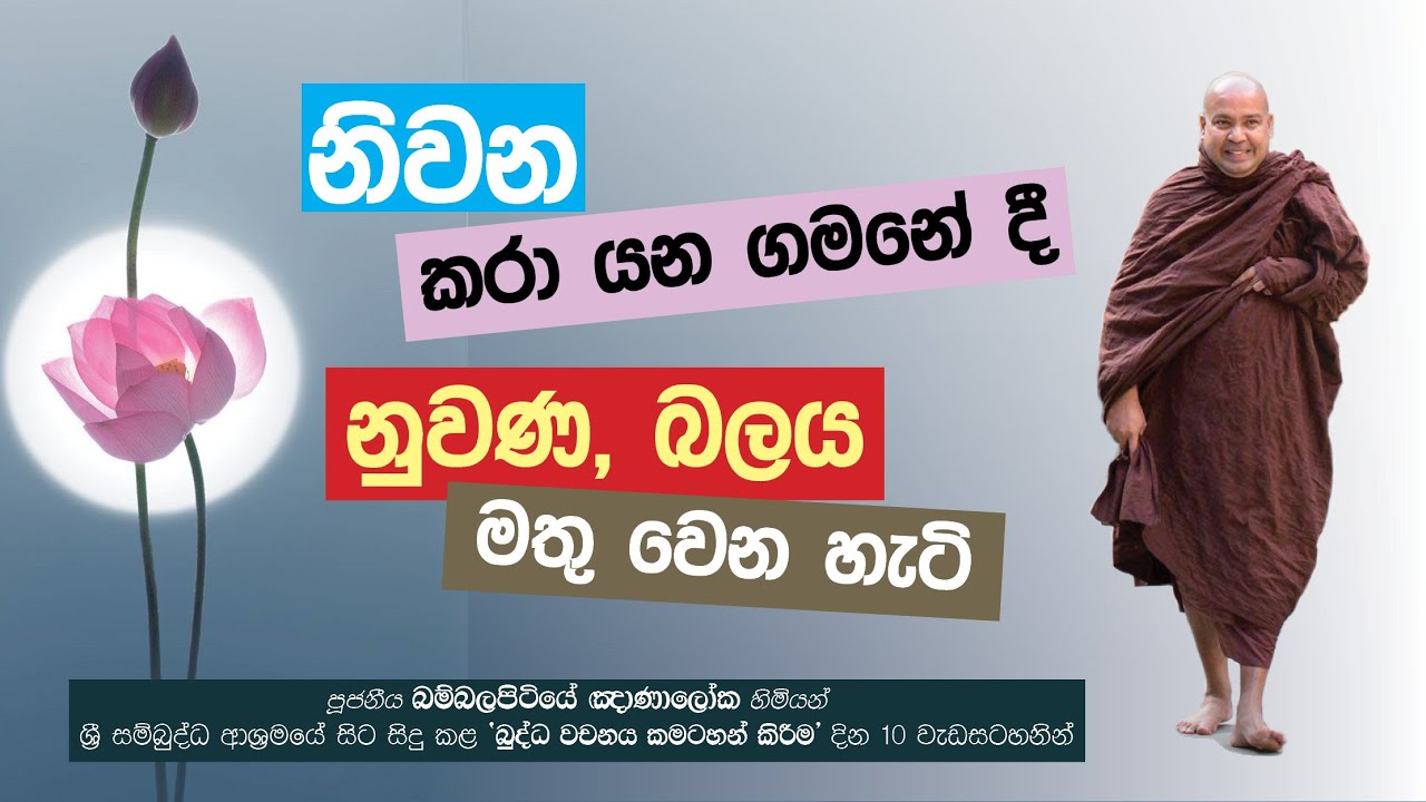 නිවන කරා යන ගමනේදී නුවණ බලය මතුවෙන හැටි - Ven. Bambalapitiye Gñanaloka Thero
