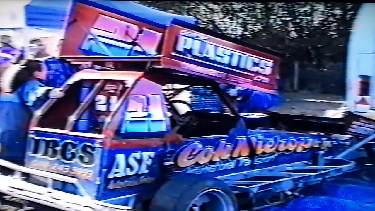 NK Stockcar F1 Lelystad 1998 Finale landklasse smoking tires