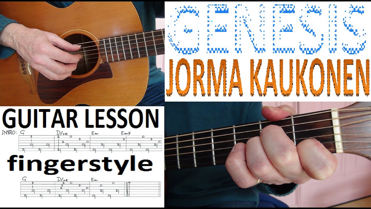 GENESIS - JORMA KAUKONEN fingerstyle GUITAR LESSON