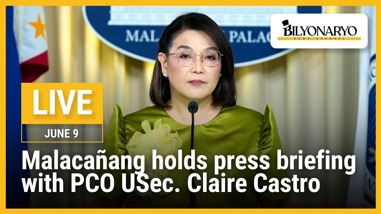 LIVE: Malaca&ntilde;ang holds press briefing with PCO USec. Claire Castro | June 9, 2026