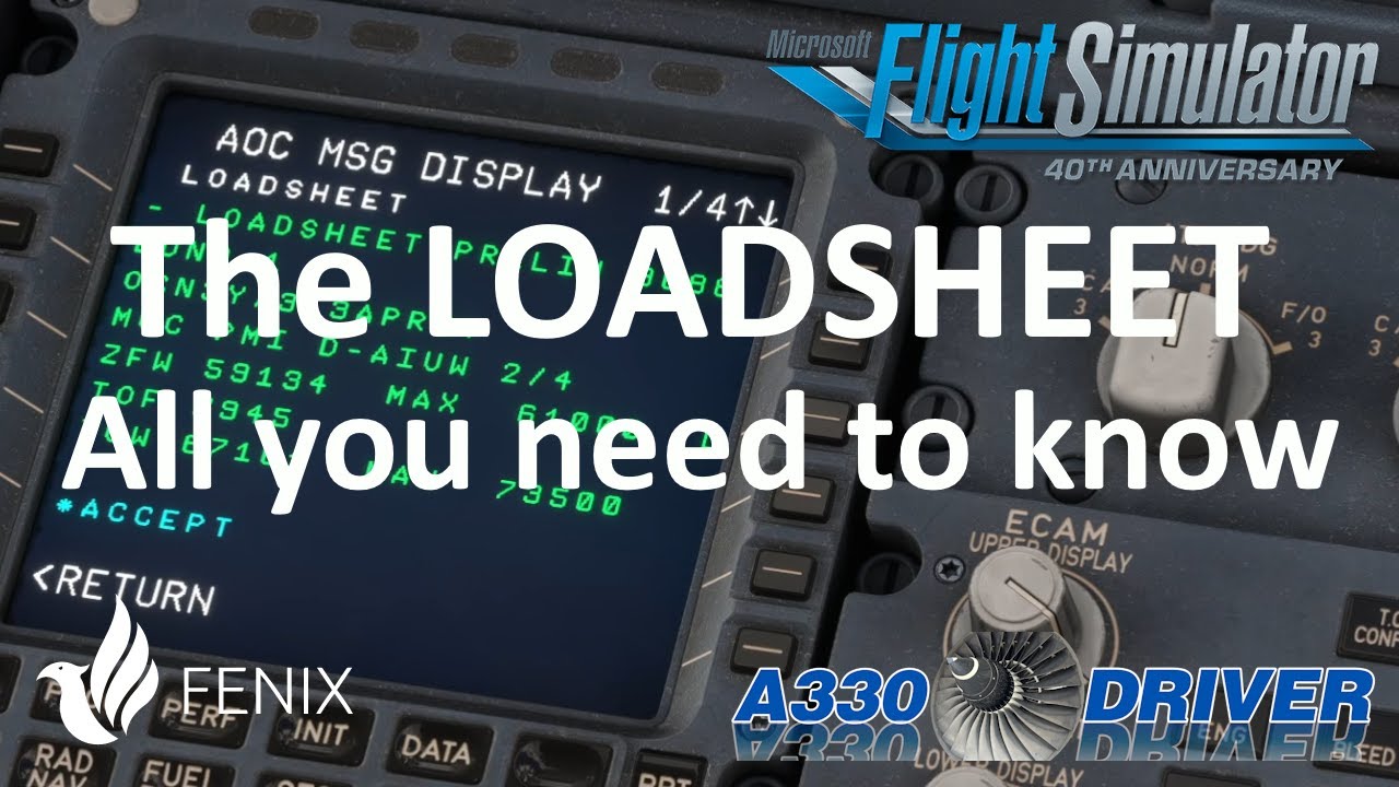 Loadsheet recieved - and now? All you need to know to manage your A320 Loadsheet | Real Airbus Pilot