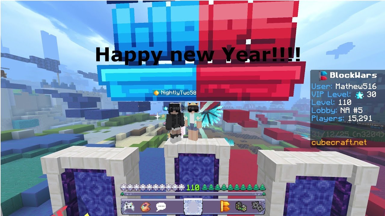 Hit level 110 on Cube craft this is want happened.....