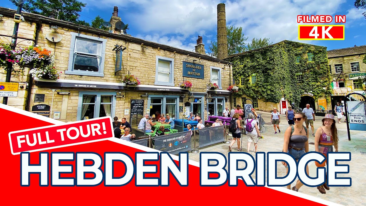 HEBDEN BRIDGE | 4K Walk around Hebden Bridge in West Yorkshire, England | Virtual Walk