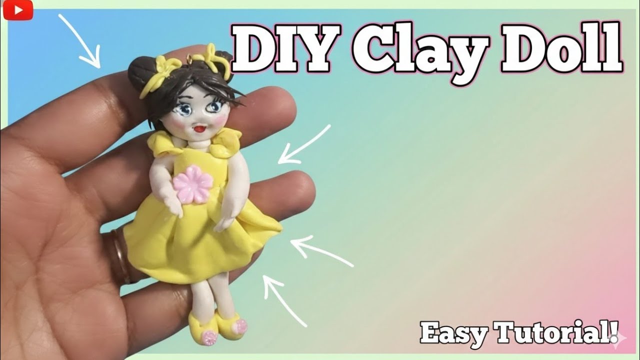 How to make doll out of Clay/Air Dry Clay crafts 