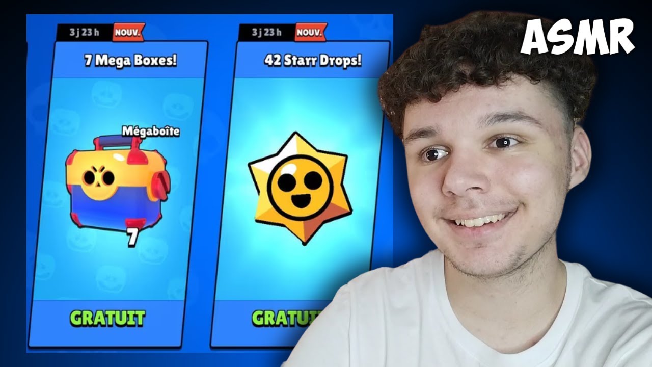 ASMR J'ouvre les 42 STARR DROP et les 7 MÉGA BOX + GAMEPLAY sur BRAWL STARS !