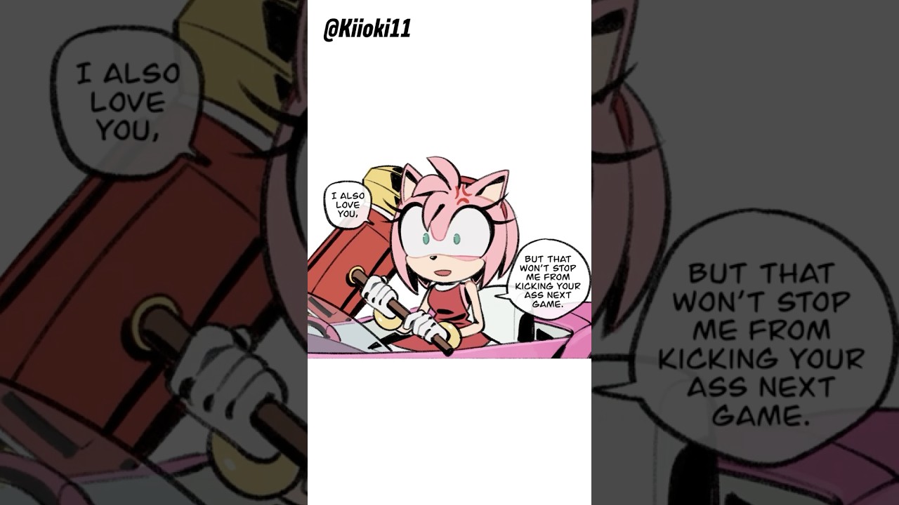 Amy Is VERY Agressive😤🩷 #sonicthehedgehog #ship #sonamy #comicdub #amyrose #shorts