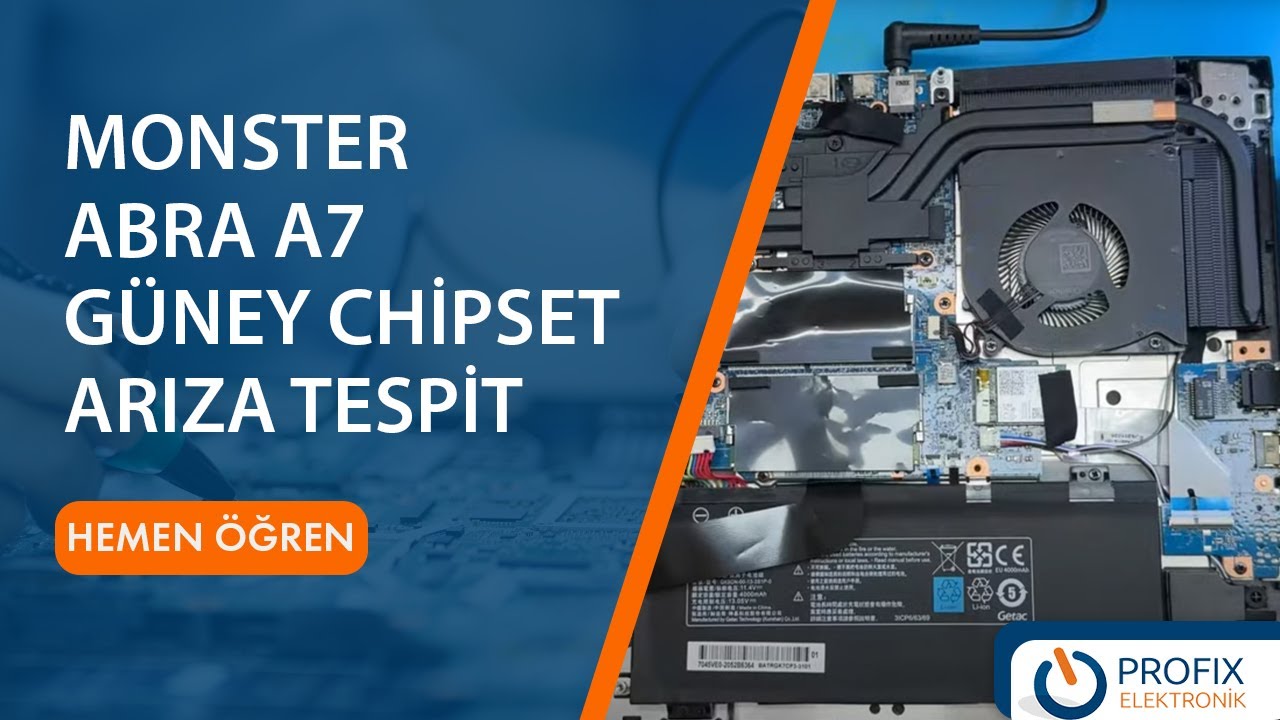 Monster Abra A7 G&uuml;ney Chipset Arızası Tespit #monster #monsterservis #laptoptamir
