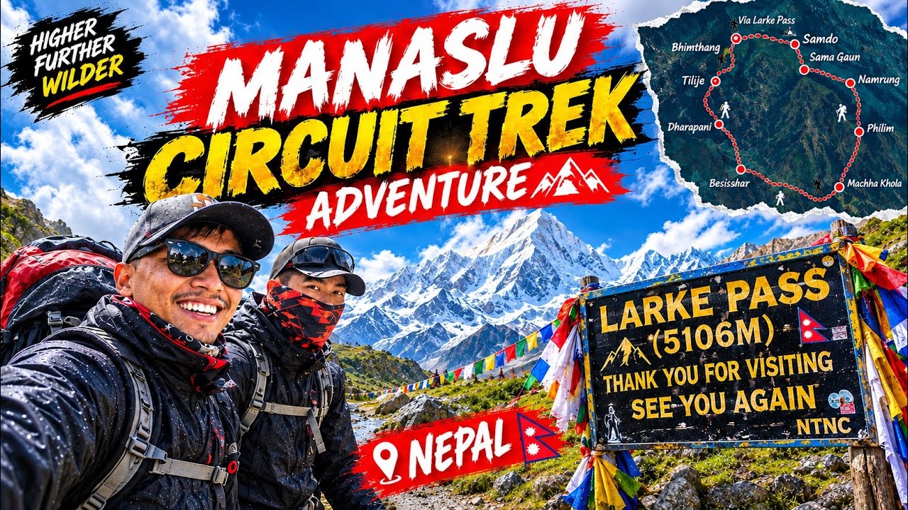 Manaslu Circuit Trek || Larkya La Pass 5106m at Monsoon || My POV 🤙🏼