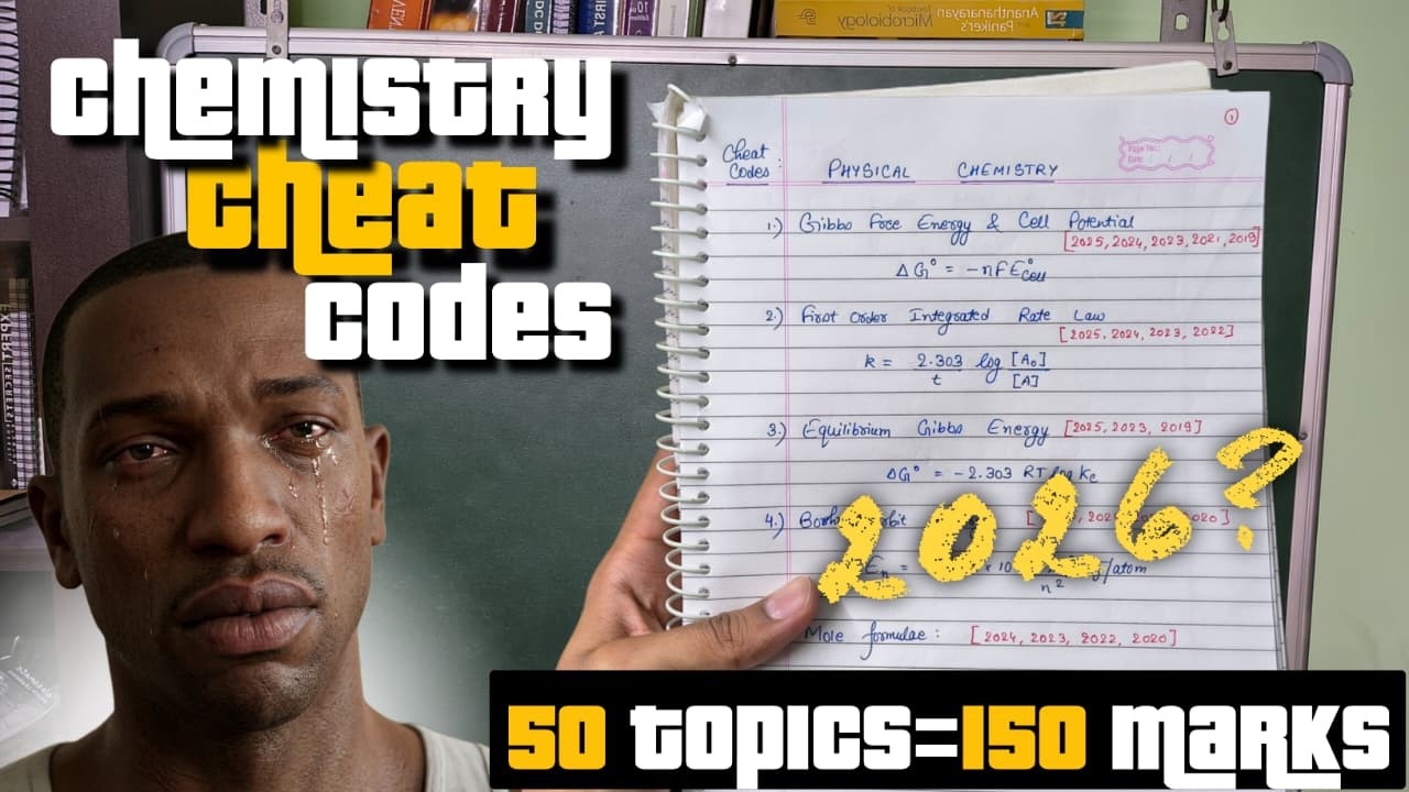NEET 2026 Chemistry Hack, How to score 150+ in Chemistry with 50 Topics....🔥