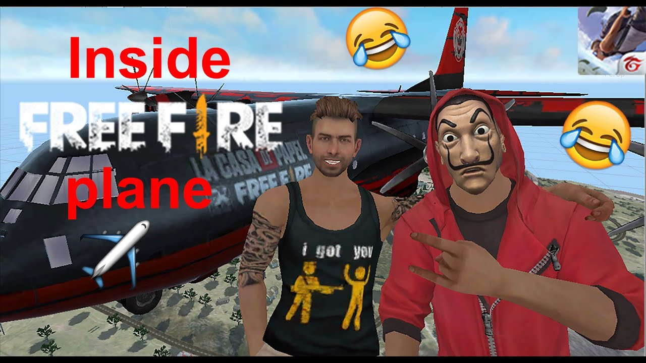 what's going inside Free fire plane 😮 - ماذا يحدث داخل طائرة فري فاير