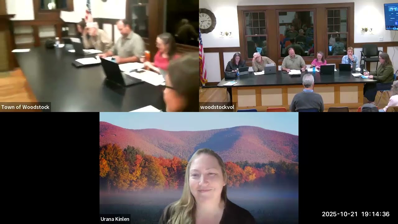 Town of Woodstock NY Town Board Meeting 10 21 25