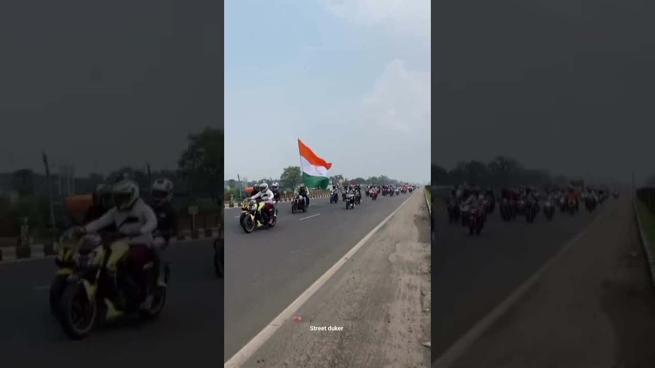 independence day  biggest rally of bikers🇮🇳😮 || #independenceday #viral #15august #youtubeshorts