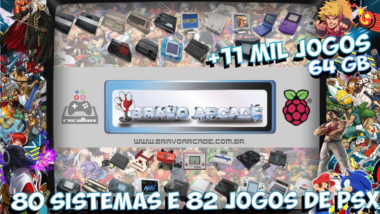 Download imagem 64 GB Recalbox Set/2018 - Bravo Arcade V.5