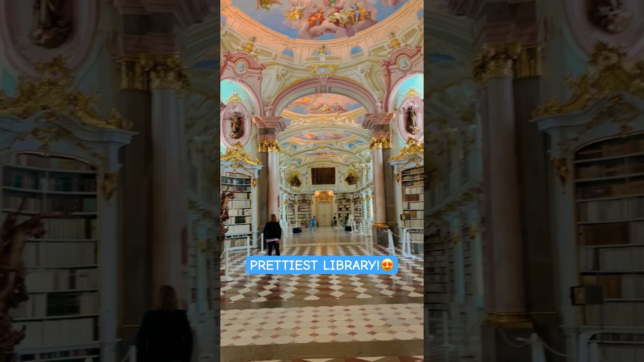 THE MOST BEAUTIFUL LIBRARY 😍❤️  #shorts #austria #beautyandthebeast