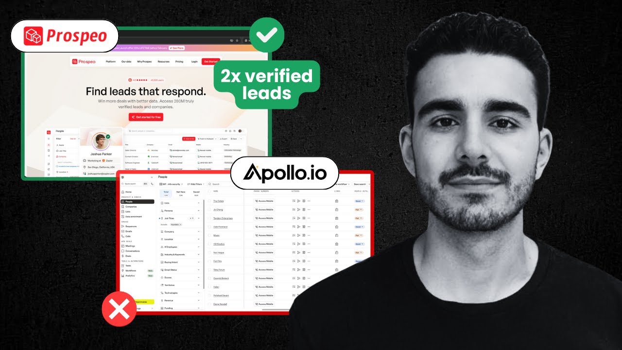 Prospeo vs Apollo.io: I Got 2x More Verified Emails (Full Tutorial)