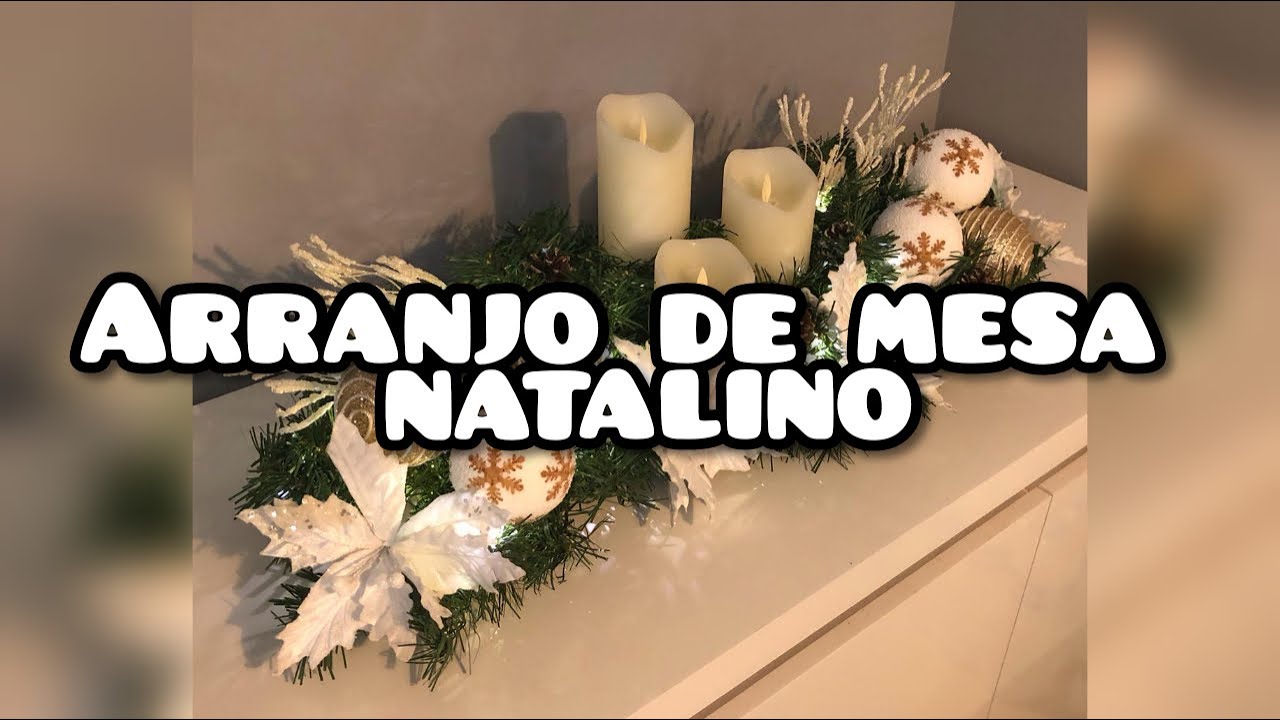 Como montar um arranjo de mesa natalino!!! 